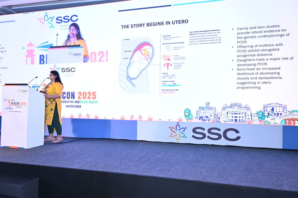 Dr. Nishchitha K presenting research at BEACON 2025 Conference